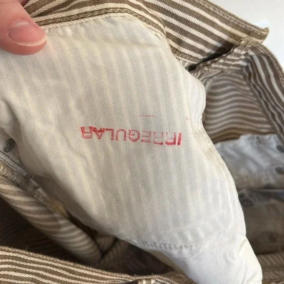 LEVI’S Low Pro Mid Rise Straight Leg Striped Jeans in brown/cream - Picture 9 of 9